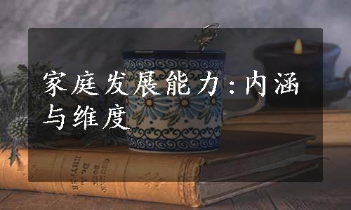 家庭发展能力:内涵与维度