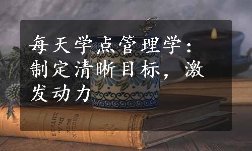 每天学点管理学：制定清晰目标，激发动力