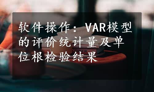 软件操作：VAR模型的评价统计量及单位根检验结果