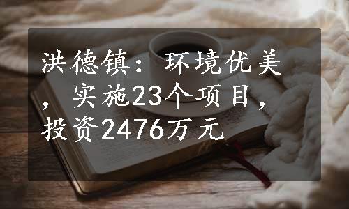 洪德镇：环境优美，实施23个项目，投资2476万元