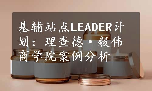 基辅站点LEADER计划：理查德·毅伟商学院案例分析