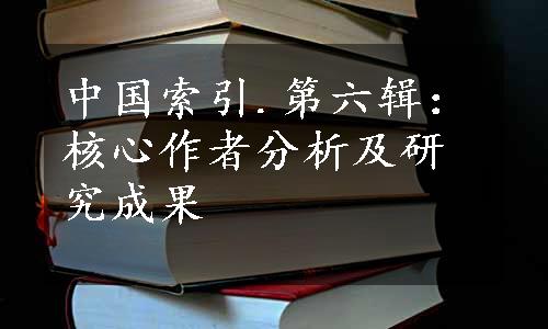 中国索引.第六辑：核心作者分析及研究成果