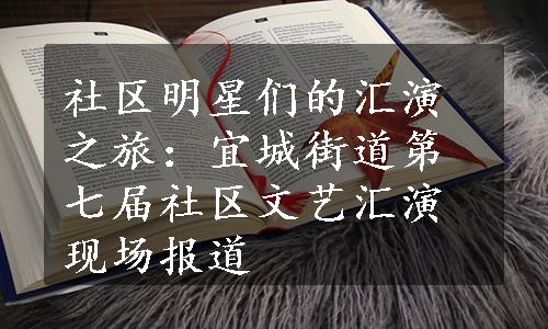 社区明星们的汇演之旅：宜城街道第七届社区文艺汇演现场报道