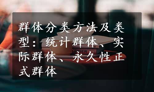 群体分类方法及类型：统计群体、实际群体、永久性正式群体