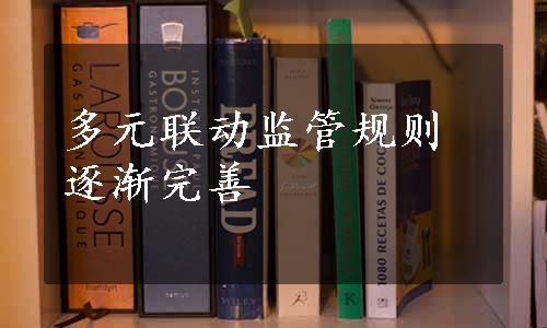 多元联动监管规则逐渐完善