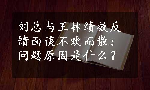 刘总与王林绩效反馈面谈不欢而散：问题原因是什么？