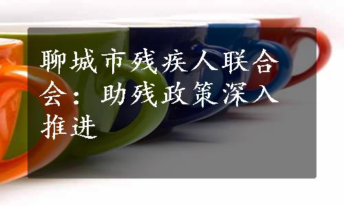 聊城市残疾人联合会：助残政策深入推进