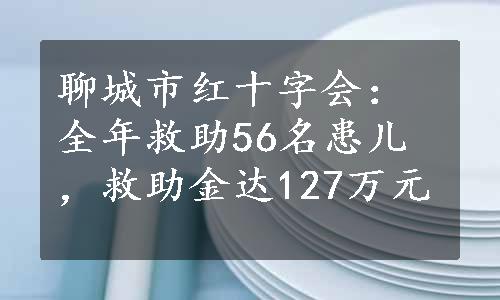 聊城市红十字会：全年救助56名患儿，救助金达127万元