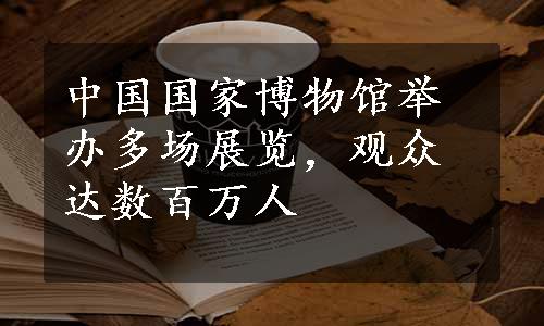 中国国家博物馆举办多场展览，观众达数百万人