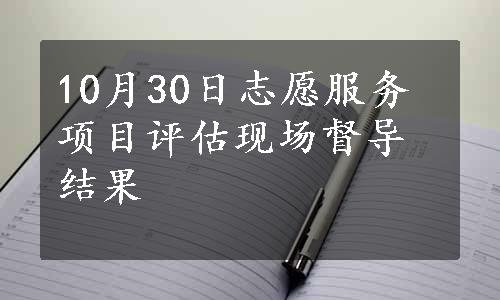 10月30日志愿服务项目评估现场督导结果