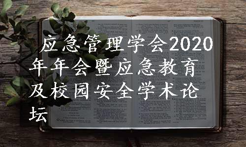  应急管理学会2020年年会暨应急教育及校园安全学术论坛