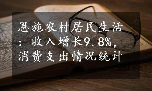 恩施农村居民生活：收入增长9.8%，消费支出情况统计