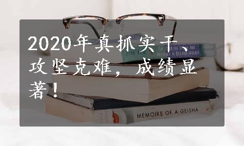 2020年真抓实干、攻坚克难，成绩显著！