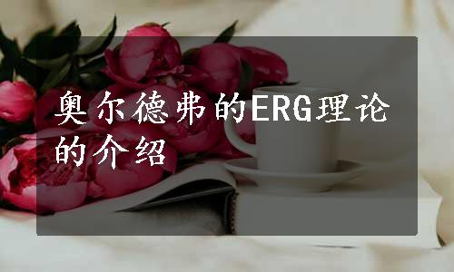 奥尔德弗的ERG理论的介绍