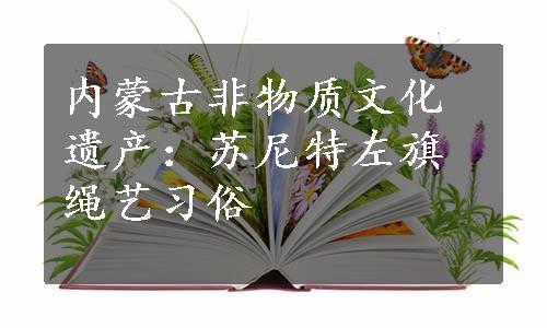 内蒙古非物质文化遗产：苏尼特左旗绳艺习俗