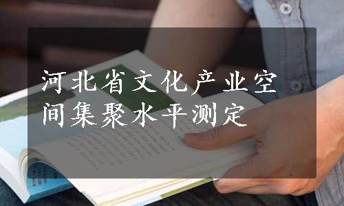 河北省文化产业空间集聚水平测定