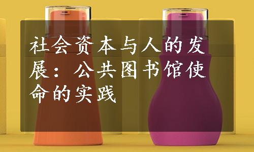 社会资本与人的发展：公共图书馆使命的实践