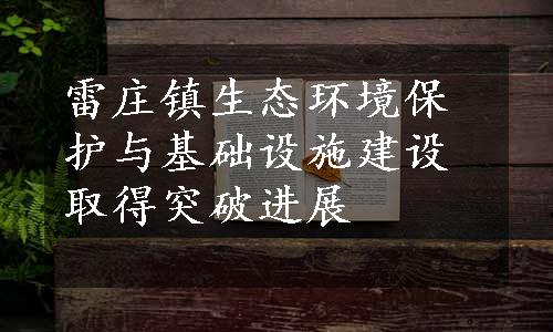 雷庄镇生态环境保护与基础设施建设取得突破进展