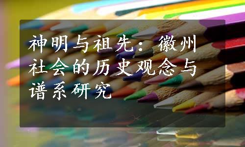 神明与祖先：徽州社会的历史观念与谱系研究