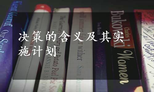 决策的含义及其实施计划