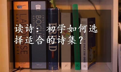 读诗：初学如何选择适合的诗集？