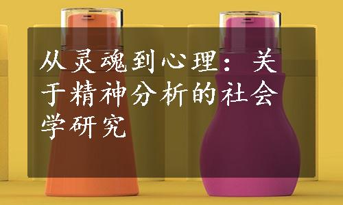 从灵魂到心理：关于精神分析的社会学研究