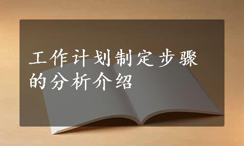 工作计划制定步骤的分析介绍