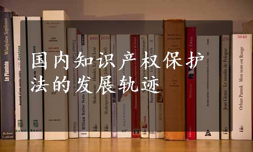 国内知识产权保护法的发展轨迹