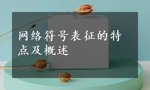 网络符号表征的特点及概述