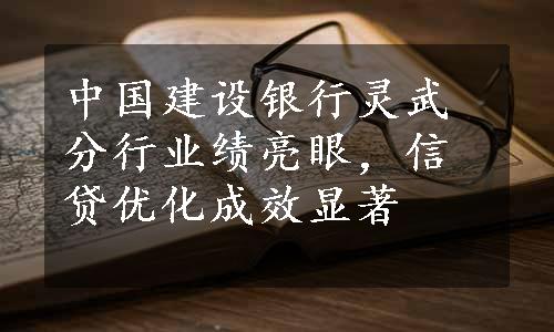 中国建设银行灵武分行业绩亮眼，信贷优化成效显著