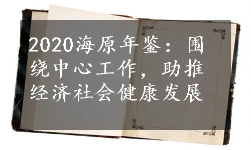 2020海原年鉴：围绕中心工作，助推经济社会健康发展