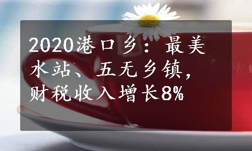 2020港口乡：最美水站、五无乡镇，财税收入增长8%