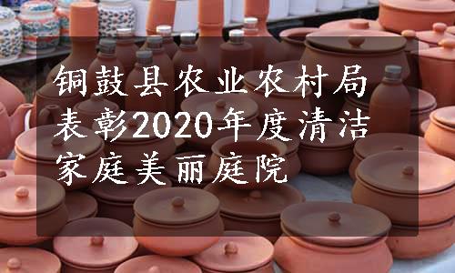 铜鼓县农业农村局表彰2020年度清洁家庭美丽庭院