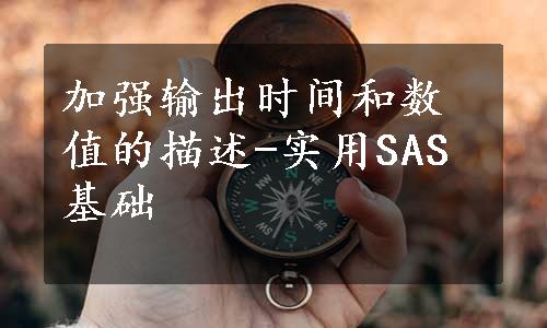 加强输出时间和数值的描述-实用SAS基础