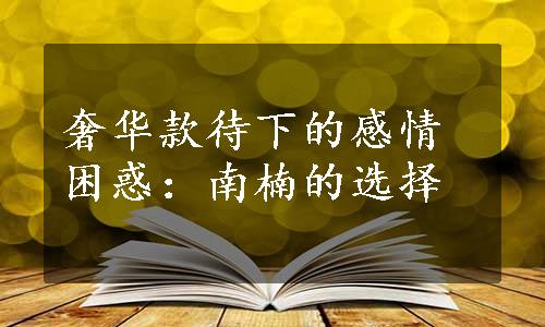 奢华款待下的感情困惑：南楠的选择