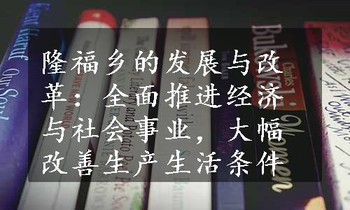 隆福乡的发展与改革：全面推进经济与社会事业，大幅改善生产生活条件