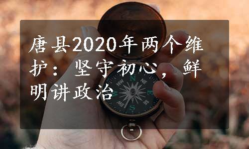 唐县2020年两个维护：坚守初心，鲜明讲政治