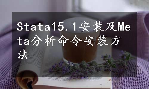 Stata15.1安装及Meta分析命令安装方法