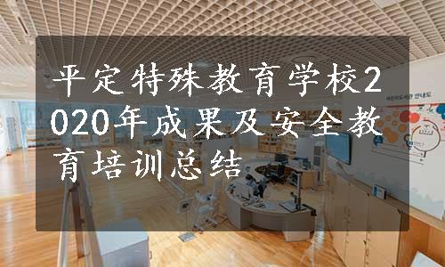 平定特殊教育学校2020年成果及安全教育培训总结