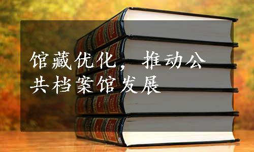 馆藏优化，推动公共档案馆发展