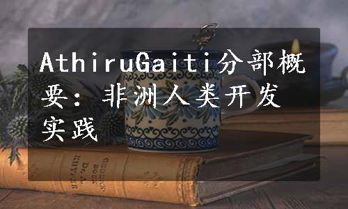 AthiruGaiti分部概要：非洲人类开发实践