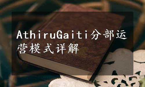 AthiruGaiti分部运营模式详解