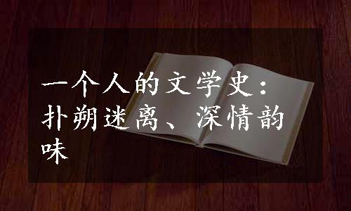 一个人的文学史：扑朔迷离、深情韵味