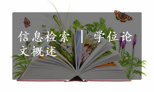 信息检索 | 学位论文概述