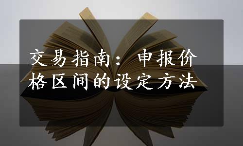 交易指南：申报价格区间的设定方法