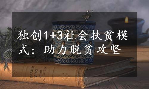 独创1+3社会扶贫模式：助力脱贫攻坚