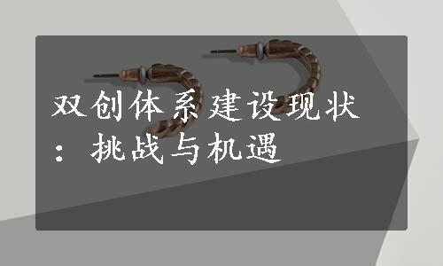 双创体系建设现状：挑战与机遇