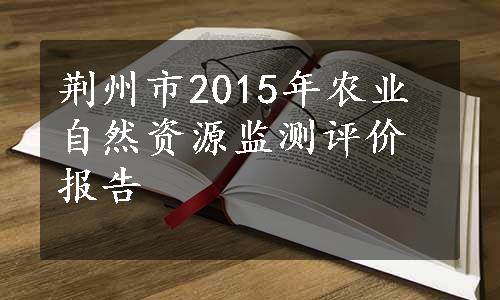 荆州市2015年农业自然资源监测评价报告