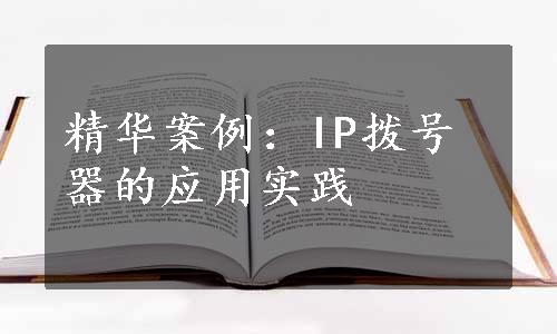 精华案例：IP拨号器的应用实践