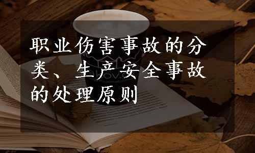 职业伤害事故的分类、生产安全事故的处理原则